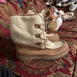 Portland Boot Company Women'S Faux Shearling Tall Boots, Size 8